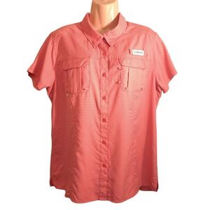 Magellan Outdoors MagWick Women's Collared Shirt Coral‎ Size L Fish Gear